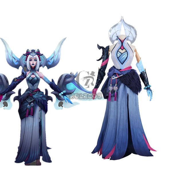 【Free Shipping】LOL Snow Moon Morgana Cosplay Costume Halloween Costume