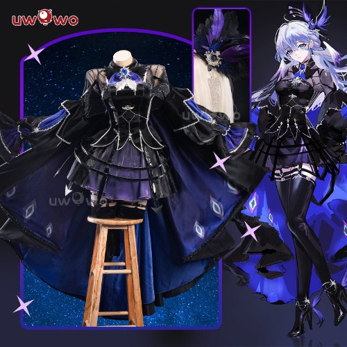 【Pre-sale】Uwowo Game Honkai Star Rail Robin Black Dress Cosplay Costume - XXXL