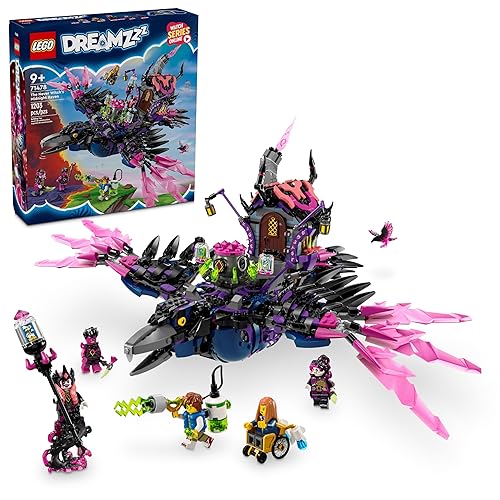 LEGO DREAMZzz The Never Witch’s Midnight Raven Building Toys - Birthday Gift for Boys & Girls, Age 9+ - Kids Toys with 3 Building Options & 5 Minifigures - 71478