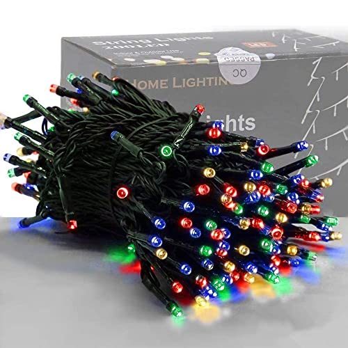 HOME LIGHTING 66ft Halloween Decorative Mini Lights, 200 LED Green Wire Fairy Starry String Lights Plug in, 8 Lighting Modes, for Indoor Outdoor Xmas Tree Wedding Party Decoration (Purple) - Green