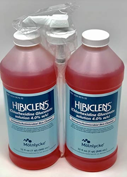 Hibiclens Antimicrobial Skin Liquid Soap,32 Fluid Ounce (Pack of 2) with Pump