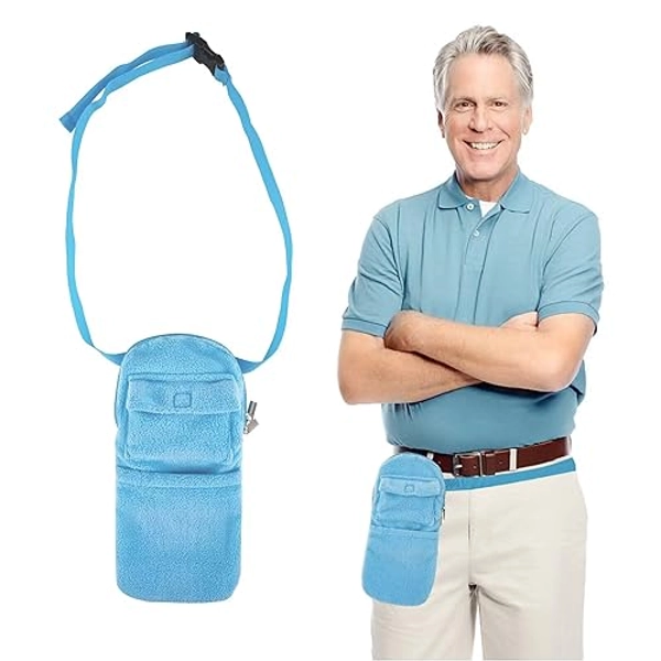 Catheter Bag Cover with Belt,Urine Drainage Bag Holder,Nephrostomy Tube and Drainage Bag Cover,nephrostomy Bag Holder,nephrostomy Drainage Bag for Wheelchair and Bed-nephrostomy Supplies (Blue)