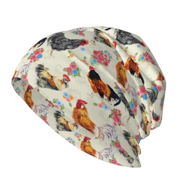 Gjlntrf Leopard Print Beanie Hat Warm Skull Cap Adult Knitted Hat Baggy Slouchy Chemo Cap for Women Men