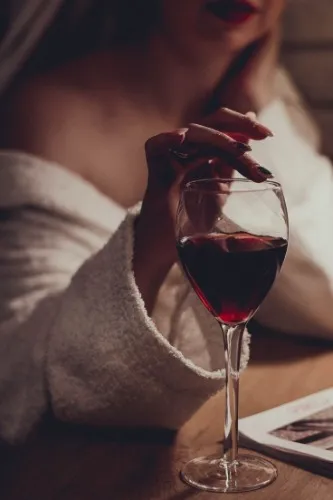 Shopping at the wine store