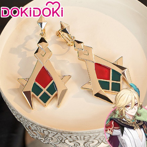 【Ready For Ship】DokiDoki Game Genshin Impact Cosplay Kaveh Cosplay Short Blonde Wig / Headgear | Earrings only