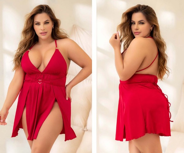 Mapale 7474X Sleep Chemise Color Red - 3-4XL / Red