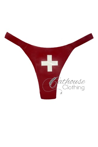 IN STOCK Small Red clinic G-string | SMALL Red/white
