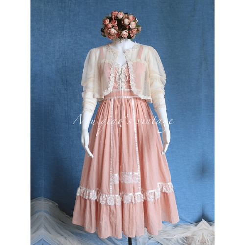 [$122.00]Wandering Poet in Vienna Two-piece High Waist Vintage Dress