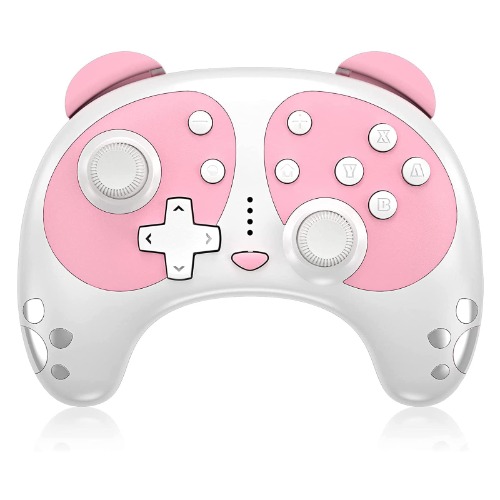 STOGA Controller for Nintendo Switch, Panda Switch Pro Controller Compatible with Switch Lite/PC, Pink Switch Controller Wireless with Turbo/Dual Vibration/NFC Wake-Up, Kawaii Accessories Gifts