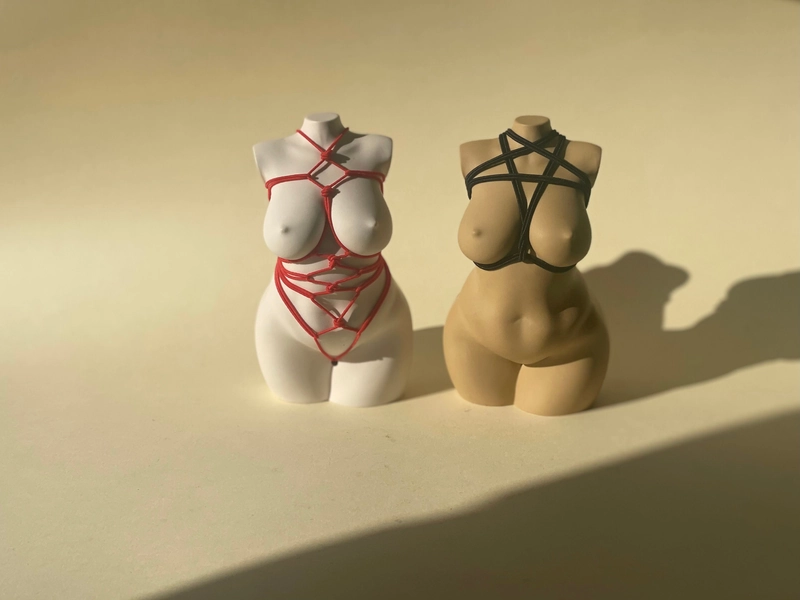 shibari plus size statue | custom colour | curvy sculpture | female bust | goddess