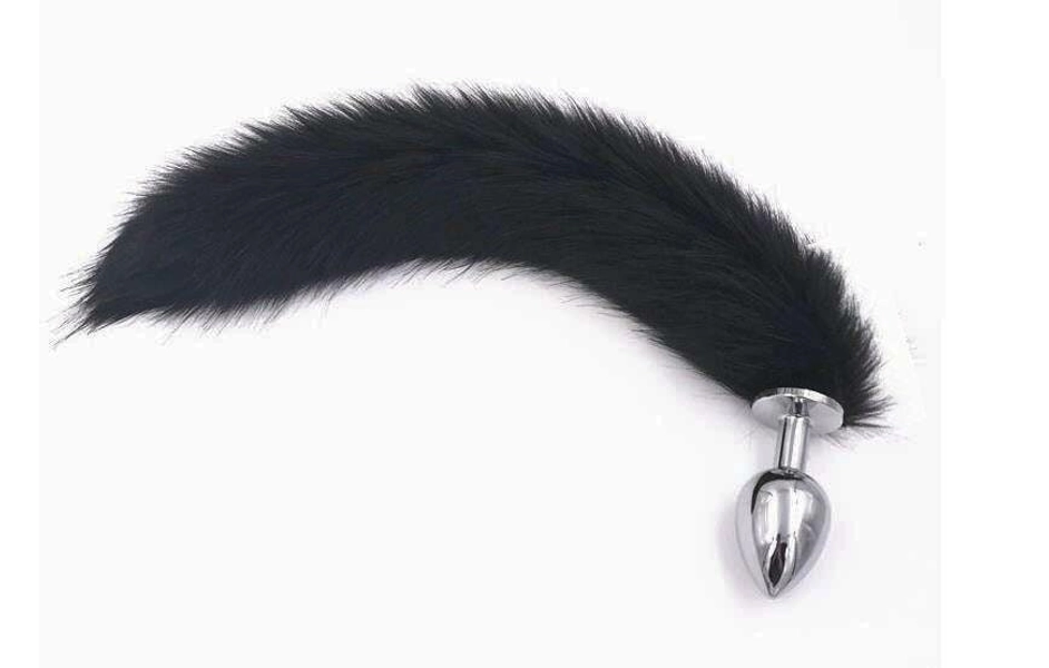 HANDMADE BDSM Butt Tail Bondage, Fetish Tail Butt Plug, Fun anal play, faux fur anal tail plug
