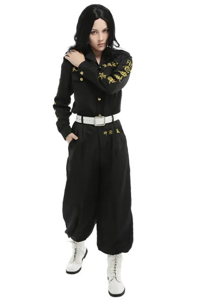 Tokyo Revengers Baji Keisuke Uniform Set Captain Suit Cosplay Costume Outfit with Belt