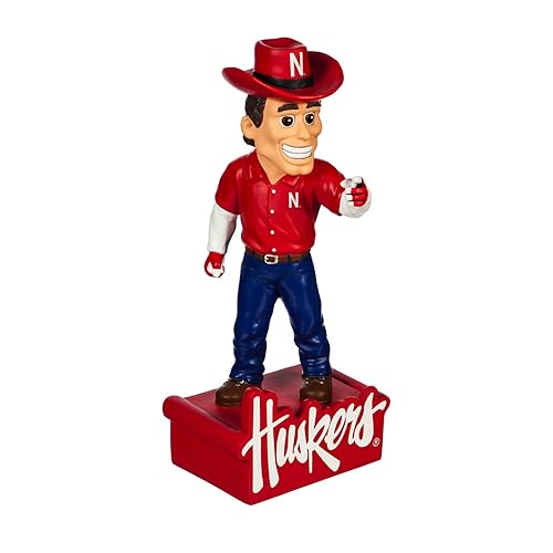 Team Sports America NCAA University of Nebraska Fun Colorful Mascot Statue 12 Inches Tall