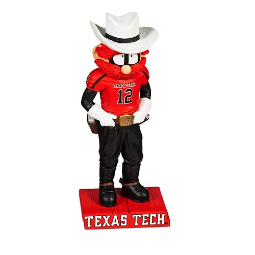 Team Sports America NCAA Texas Tech University Fun Colorful Mascot Statue 12 Inches Tall