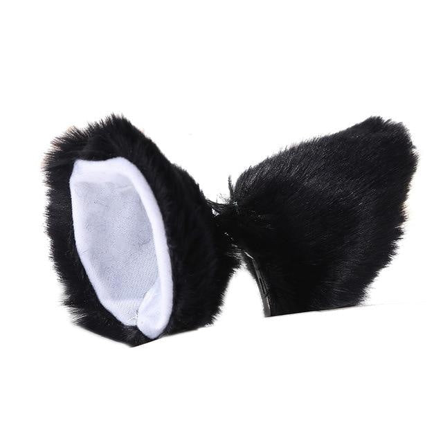 Clip In Neko Ears - Black & White