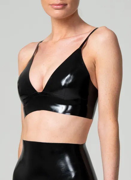 Latex Star Bra | S / Black