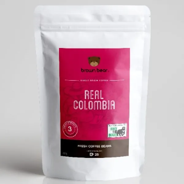 227g, Brown Bear Real Columbia Coffee Beans