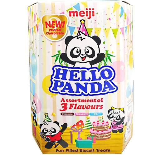 Meiji Hello Panda Biscuits with Assorted Filling 3 Flavours 260 G