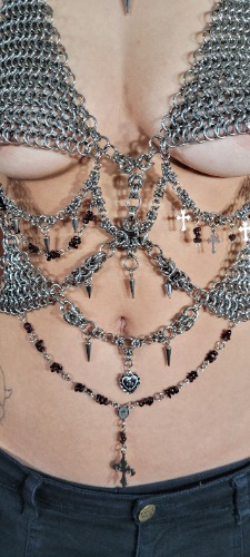 Rosary Drip Top | Custom (please leave bust and waist measurements in order comments) / Garnets