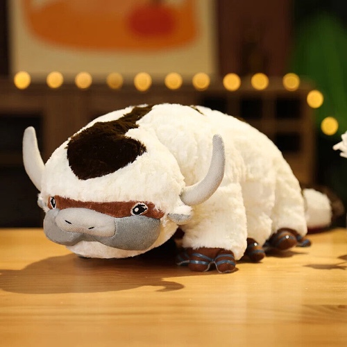 55cm New Cute Cattle Flying Cow APPA Gold Cow Plush Dressed Cow Doll Rag Baby