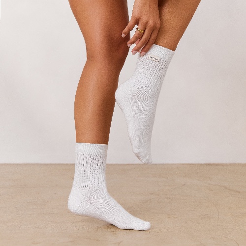 Varsity Crew Socks (2 Pack) - White