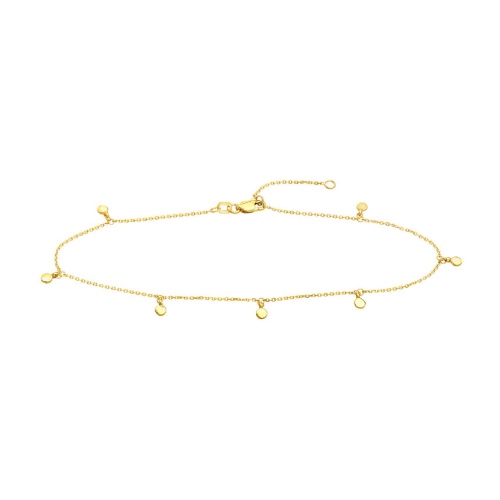 Real Gold Ankle Bracelet - 14K Yellow Gold