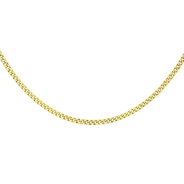 Carissima Gold Women's 9 ct Gold 0.8 mm Diamond Cut Curb Chain Necklace