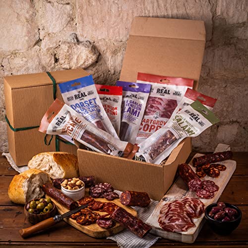 The Real Cure Signature Box - A Selection of 7 Multi Award Winning charcuterie in a Fluted Gift Box