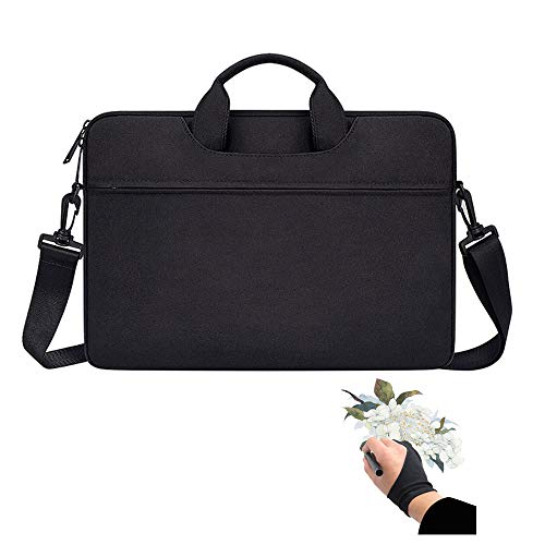 Drawing Monitor Carry Case Portable Travel Protective Bag Compatible for XP-Pen Artist12, Artist 13.3Pro, Wacom One DTC133, Huion KAMVAS 13, KAMVAS Pro 13, KAMVAS Pro 12, Q11K (Black with Strap)