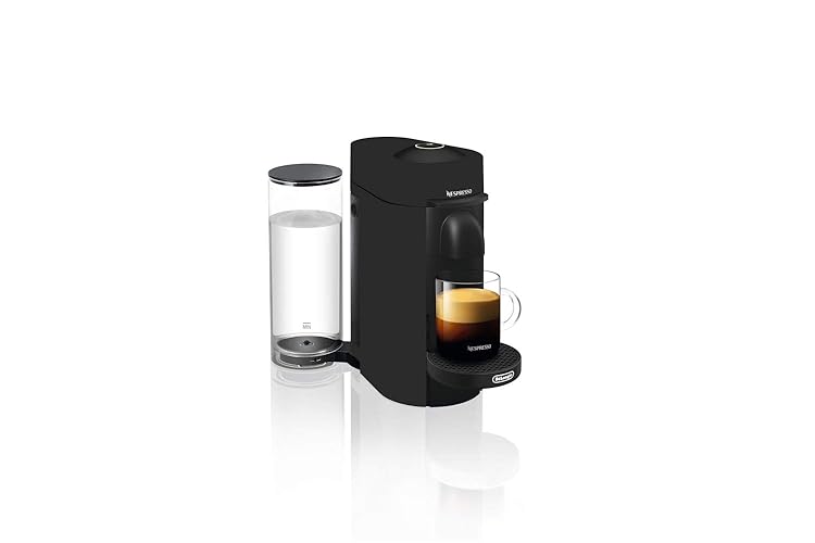 Nespresso Vertuo Plus Deluxe Coffee and Espresso Maker by De'Longhi, Matte Black - Machine Only - Matte Black