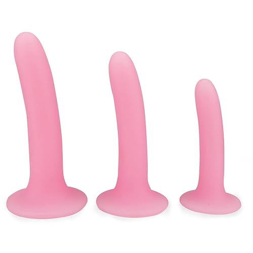 Anal Plug Trainer Kit:3PCS Silicone Butt Plugs Soft Anal Dildo Sex Toys Kit, Waterproof Anal Plugs Trainer Set for Adult Starter Beginner Men Women Couples Prostate Massage Anal Plugs Toys - Pink