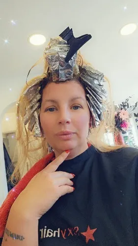 Hair cut, colour and treatment 