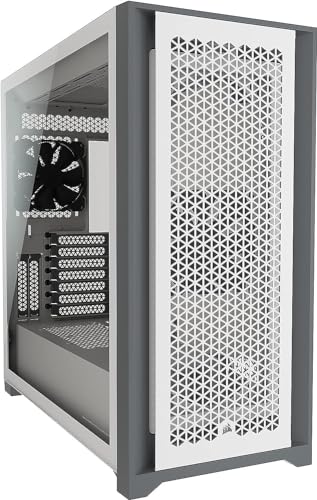 Corsair 5000D Airflow Tempered Glass Mid-Tower ATX PC Case - White - White