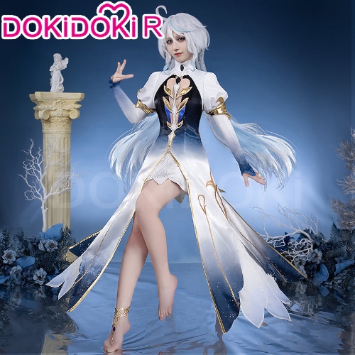 【Size S-3XL】DokiDoki-R Game Genshin Impact Cosplay Focalors Hydro Archon Costume Fontaine Furina God of Justice | 3XL-PRESALE