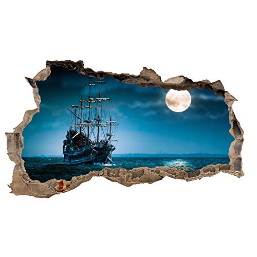 Pirate ship 3D wall sticker