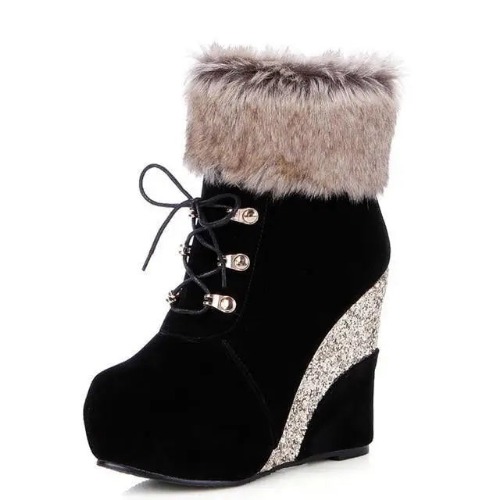 Cruelty-Free Wedge Booties for Your Winter Wardrobe Org Instock - Black / 8.5
