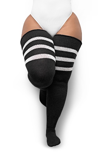 Black & White Stripes - Short 27 Inches