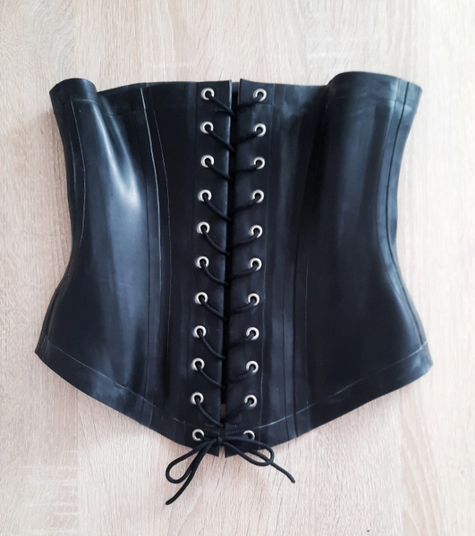 Latex Underbust corset, Rubber corset, natuurlijk latex corset, Latex Korsetten, 100% latex, Black Fetish, latex riem, Corsage gemaakt van latex