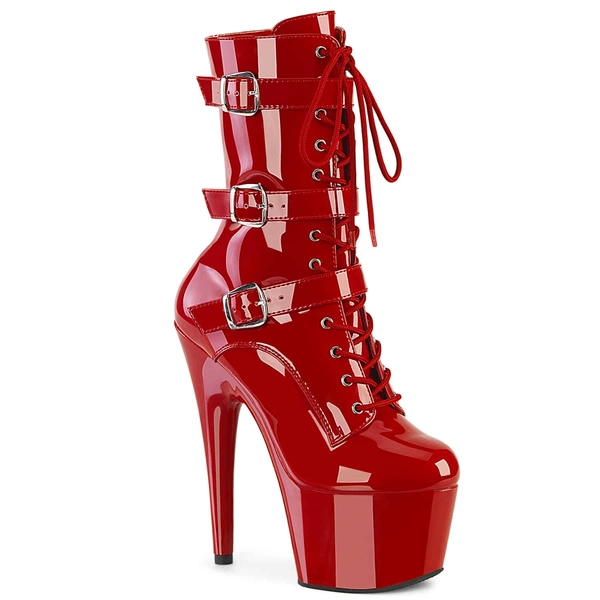 Pleaser Adore 1043 Buckle Red