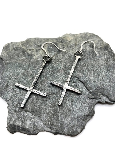 Tor Cross Earring (single or pair). — Primitive Rising Jewellery