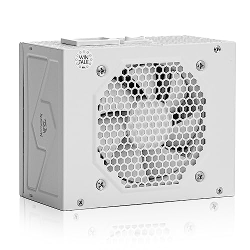 Redragon PSU015 80+ Platium 750 Watt SFX Fully Modular Power Supply, 80 Plus Certified, 100% Japanese Capacitors & Low Noise Smart-ECO 0 RPM Fan, Full Mod Cables w/ATX Compatible Panel, White - SFX Platinum WT - 750 Watts