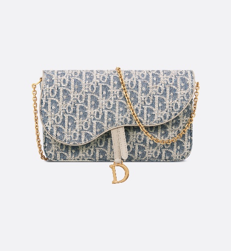 Dior Medium Saddle Pouch with Chain
