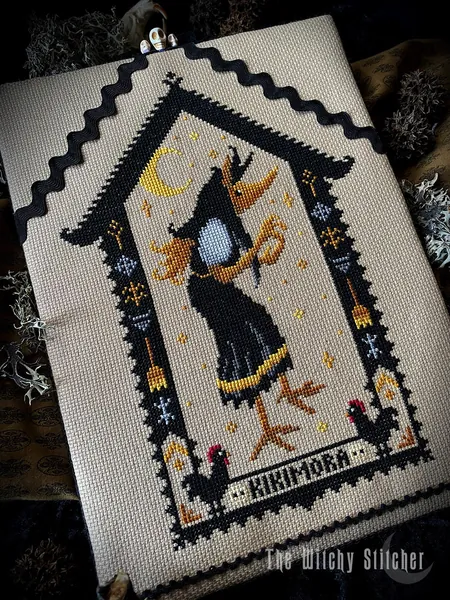 Kikimora - Cross Stitch Pattern ~ Witch, Gothic, Witchcraft, Slavic Folklore, Chicken Spirit, Russian, House, Domovoi