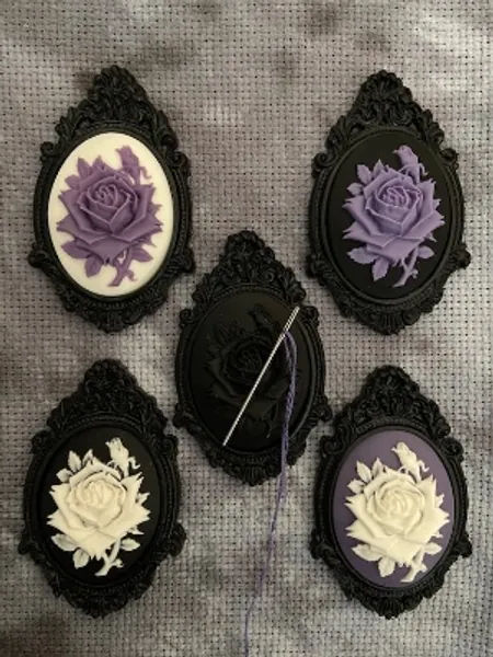 Handmade Baroque Framed Rose Goth Needleminder  Protect Your | Etsy