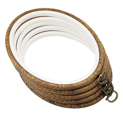 GuoFa 5pcs Resin Embroidery Hoop for Cross Stitch Embroidery Oval Hoops Arts Decoration (19cm/7in-5pcs) - 6.8in-5pcs