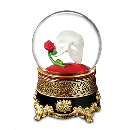 The Phantom of The Opera™ Classic Mask with Rose Water Globe by The San Francisco Music Box Company