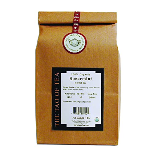 The Tao of Tea Spearmint, 100% Organic Herbal Tea, 1-Pounds - Spearmint - 1 Pound(Pack of 1)
