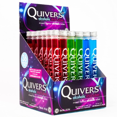 Throne DanBishTV Quivers Vodka Shot Mixed Pack,14 ABV, 36 x 20ml