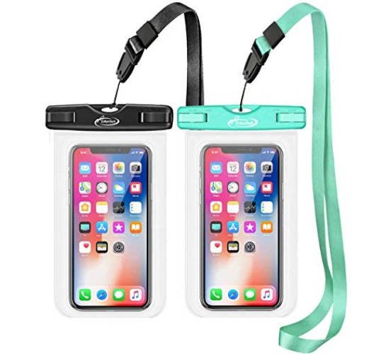 AiRunTech Waterproof Case, 2Pack IPX8 Waterproof Phone Pouch, Dustproof Dry Bag for iPhone XS/XS Max/XR/X/8/8 Plus/7/7 Plus/6/6s, Samsung Galaxy S9//S8/S7 Google Pixel and All Devices Up to 7.0 Inches (Black + Green) - Black + Green - REGULAR SETS