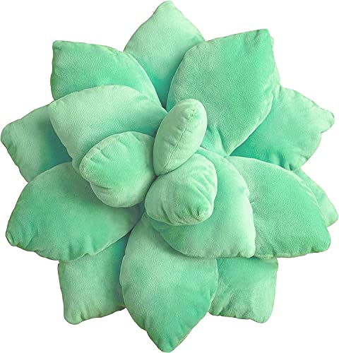 3D Succulent Pillows Plant Pillows, 9.8 Inch Cute Succulent Cactus Throw Pillow, Novelty Plush Cushion for Bedroom Living Room Office Home Decor Garden or Green Lovers (Light Green, S-9.8 inches) - Light Green - S-9.8 inches